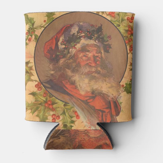 Santa Claus Kerstmis  portret Blikjeskoeler (Voorkant)