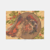 Santa Claus Kerstmis portret Fleece Deken (Voorkant (Horizontaal))