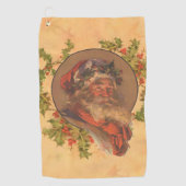 Santa Claus Kerstmis  portret Golfhanddoek (Voorkant)
