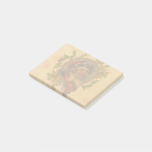 Santa Claus Kerstmis  portret Post-it® Notes (Schuin)