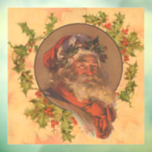 Santa Claus Kerstmis  portret Raamsticker (Vel 3)