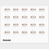 santa claus kerstmis ronde sticker (Vel)