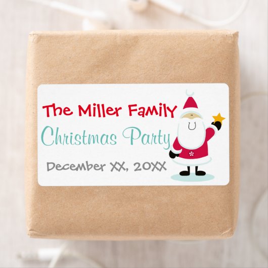 Santa Claus Kerstmis Vakantie Waterfles Etiketten (Insitu)