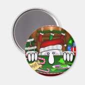 Santa Claus Kilroy Magnet (Recto/Verso)
