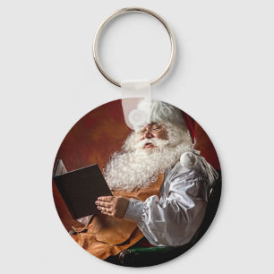 Santa Claus leest boek Sleutelhanger