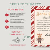 Santa Claus Letter Schattige rendier afdrukbaar