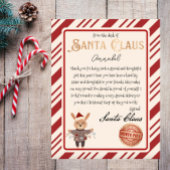 Santa Claus Letter Schattige rendier afdrukbaar