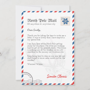 Santa Claus Letter van North Pole op maat Kaart