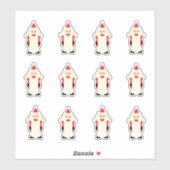 Santa Claus Long Beard Cartoon Cute Fun Kerstmis Sticker (Vel)