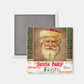 Santa Claus  Magnet Magneet (Voorkant / Achterkant)