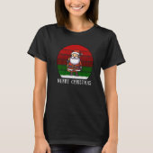 Santa Claus Merry Kerstmis XMas Retro T-shirt (Voorkant)