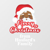 Santa Claus Merry-kerstvensterkoeling Raamsticker (Vel)
