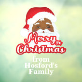 Santa Claus Merry-kerstvensterkoeling Raamsticker (Vel 3)