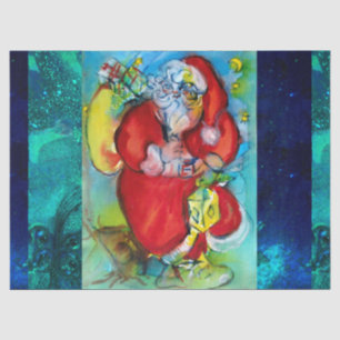 SANTA CLAUS MET LANTERN IN CHRISTMAS NACHT TISSUEPAPIER