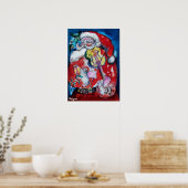 SANTA CLAUS MET VIOLIN POSTER (Keuken)
