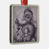 Santa Claus Metalen Ornament (Rechts)