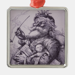 Santa Claus Metalen Ornament