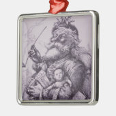 Santa Claus Metalen Ornament (Links)