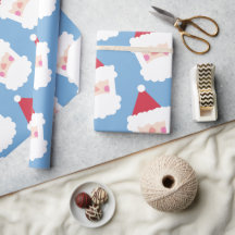 Santa Claus Modern Minimalistisch Blauw