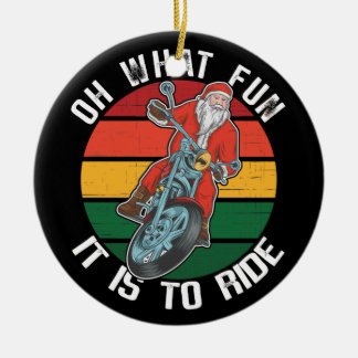 Santa Claus Motorcycle Biker... Wat leuk is het? Keramisch Ornament