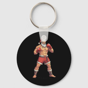 Santa Claus Muay Thai - Kerstfeest met een thema Sleutelhanger
