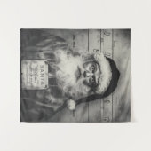Santa Claus Mugshot: Naughty List Gone Wrong Wandkleed (Voorkant (horizontaal))