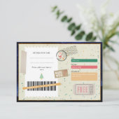 Santa Claus Night Sky Christmas Ticket Gift Coupon (Staand voorkant)