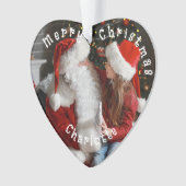 Santa Claus, Nom des enfants Noël Photo Heart Tree (devant)