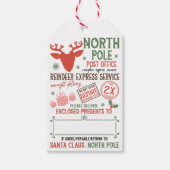 Santa Claus North Pole Express Delivery Custom Cadeaulabel (Voorkant)