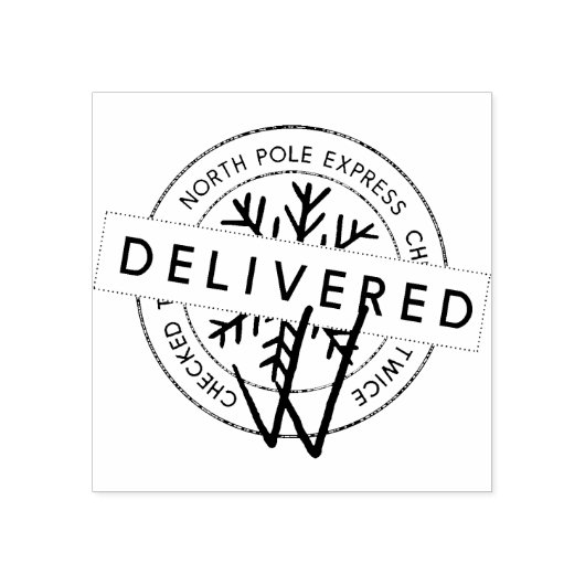 Santa Claus North Pole Express post bezorgd Rubberstempel (Afrduk)