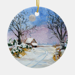 Santa Claus North Pole Keramisch Ornament