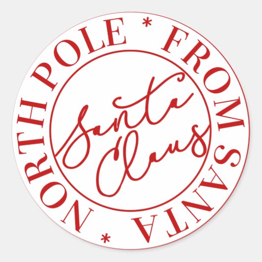 Santa Claus North Pole Sticker (Voorkant)