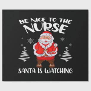 Santa Claus Nurse Cadeaupapier