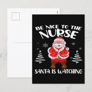 Santa Claus Nurse Feestdagenkaart