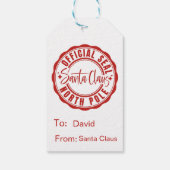Santa Claus Officieel zegel Cadeaulabel (Achterkant)