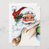 Santa Claus Old Fashioned Feestdagenkaart (Voorkant / Achterkant)
