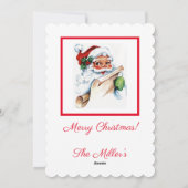 Santa Claus Old Fashioned Feestdagenkaart (Achterkant)