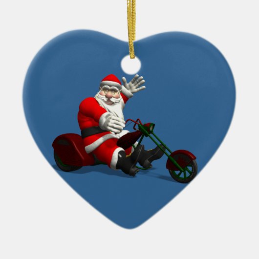 Santa Claus on Trike Keramisch Ornament (Voorkant)