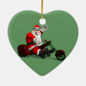 Santa Claus on Trike Keramisch Ornament (Achterkant)
