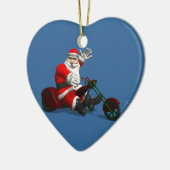 Santa Claus on Trike Keramisch Ornament (Links)