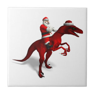 Santa Claus op Dino Tegeltje