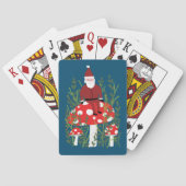 Santa Claus op Magical Mushroom CUSTOM Pokerkaarten (Achterkant)