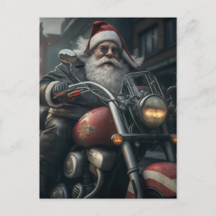 SANTA CLAUS OP MOTORCYCLUSBRIEFKAART BRIEFKAART