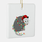 santa claus opossum keramisch ornament (Rechts)
