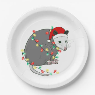 santa claus opossum papieren bordje