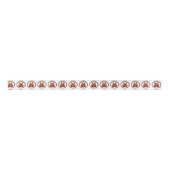 Santa Claus Owl met een rode en witte sjaal Lint (Voorkant)