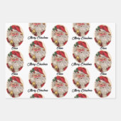 Santa Claus Personaliseer de naam van het kind Ker Inpakpapier Vel (Voorkant 2)