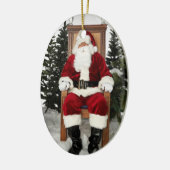 Santa Claus Photo Holiday Tree Ornements (Gauche)