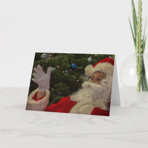 Santa Claus Photo Wenskaart Feestdagen Kaart