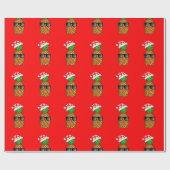 Santa Claus Pineapple Cadeaupapier (Vlak)